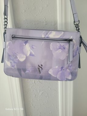 Vera Wang Lavender Floral Crossbody Bag